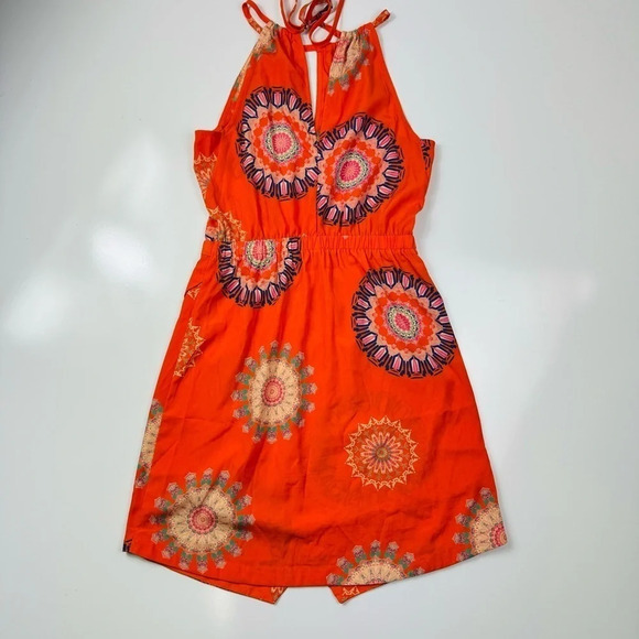 Orange Halter Casual Dress Size‎ Small - Picture 4 of 13